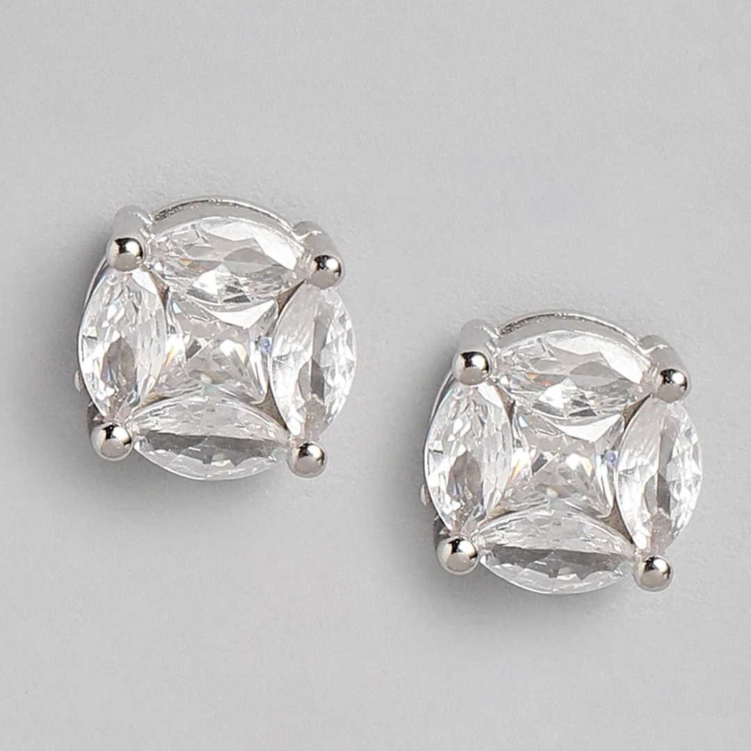 Mia Solitaire 925 Sterling Silver Earrings - Image 4