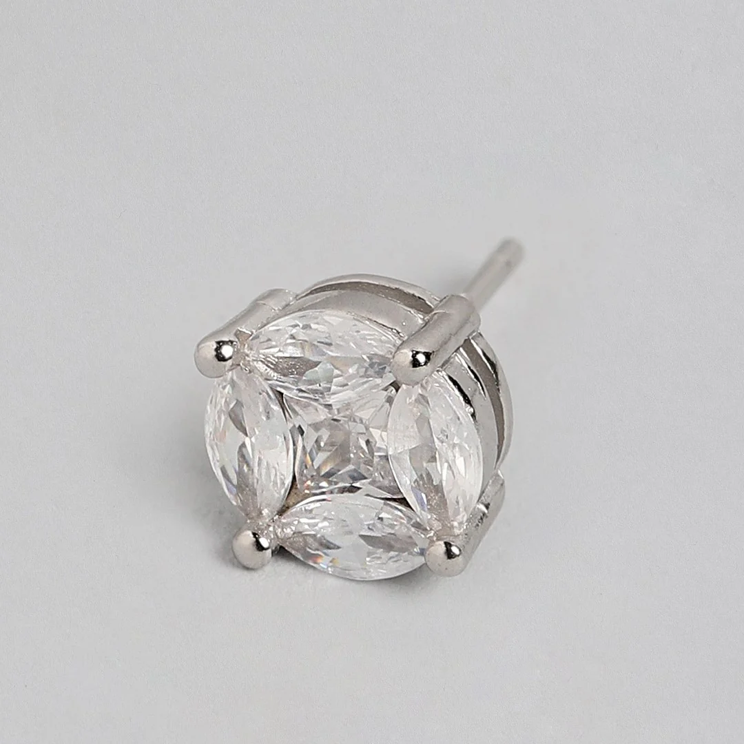 Mia Solitaire 925 Sterling Silver Earrings - Image 5