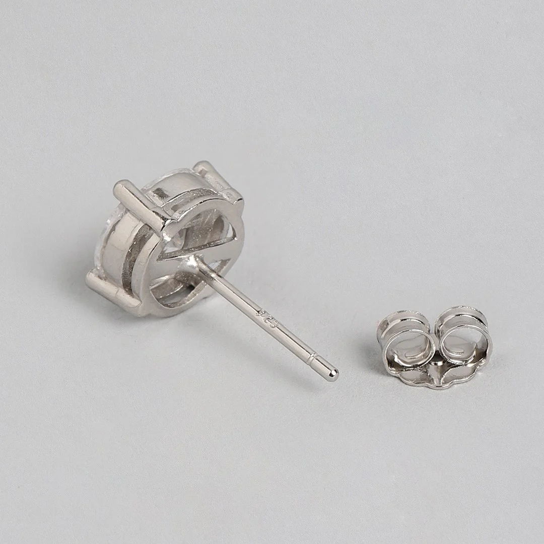Mia Solitaire 925 Sterling Silver Earrings - Image 6