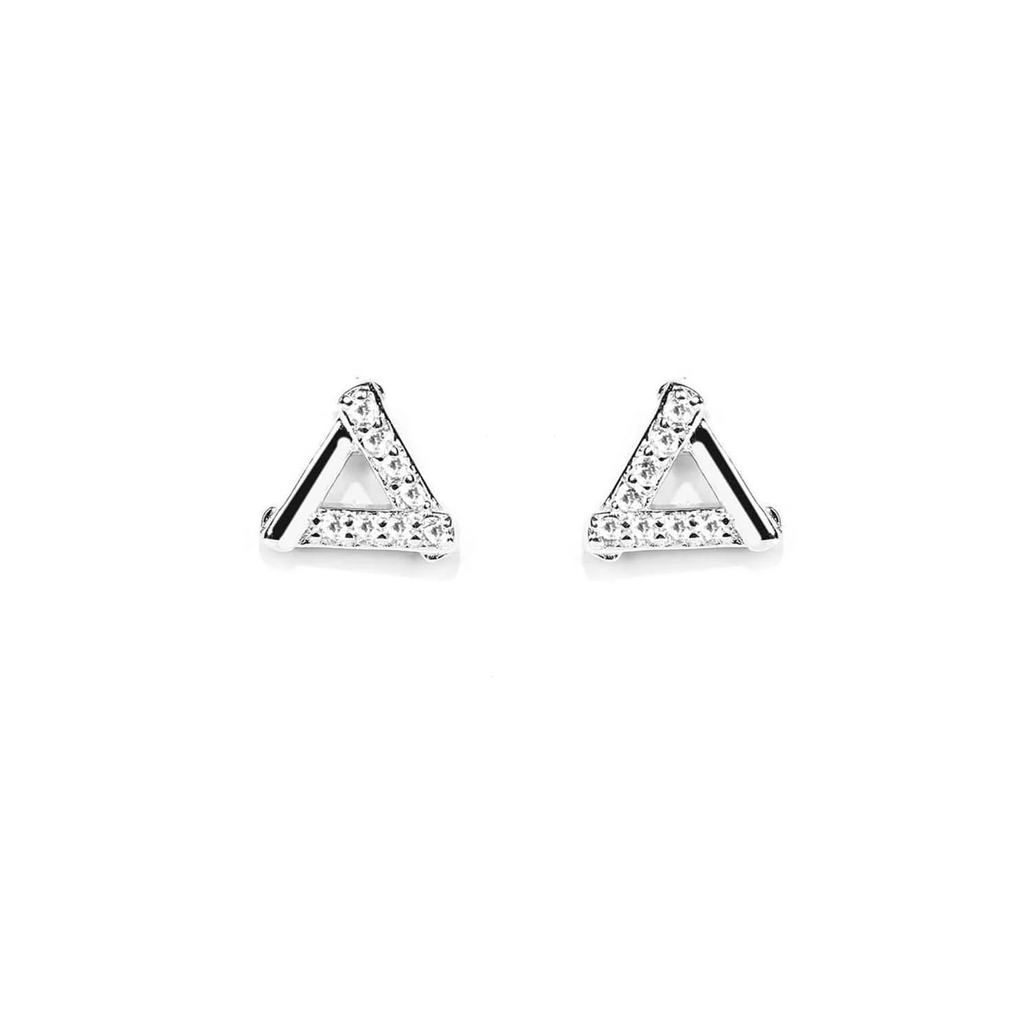 CZ Studded Sparkling 925 Silver Earrings Set - Image 11