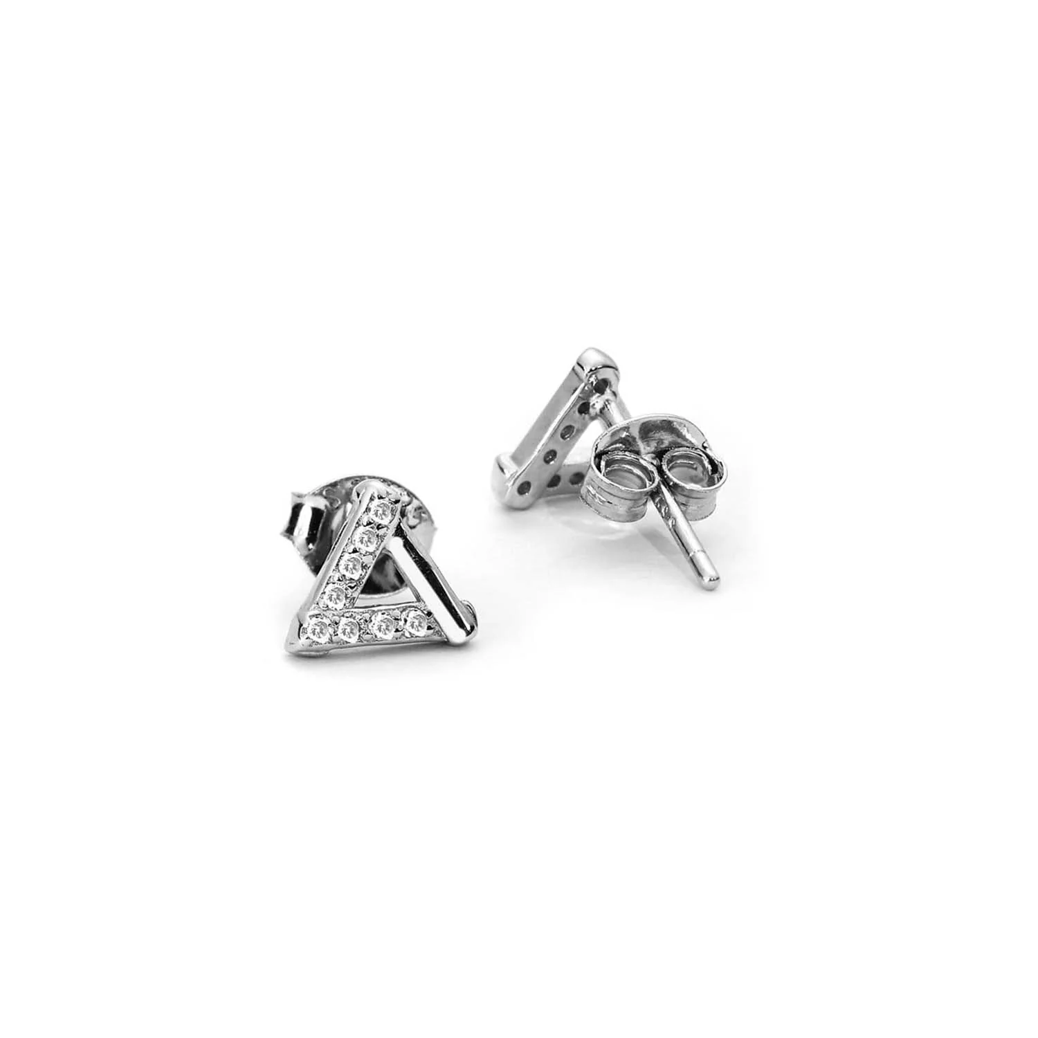 CZ Studded Sparkling 925 Silver Earrings Set - Image 5