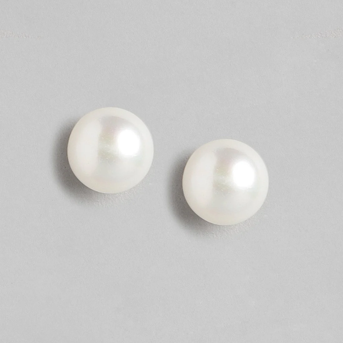 Delicate Dot Pearl 925 Silver Earrings (8mm Pearl) - Image 5