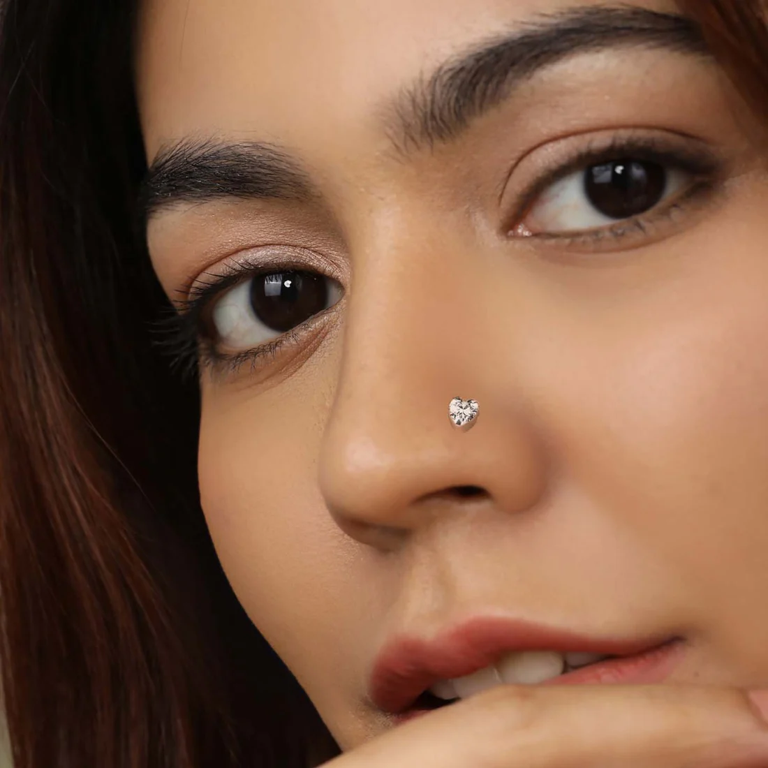 Minimal CZ Studded 925 Silver Nose Pin Set - Image 13