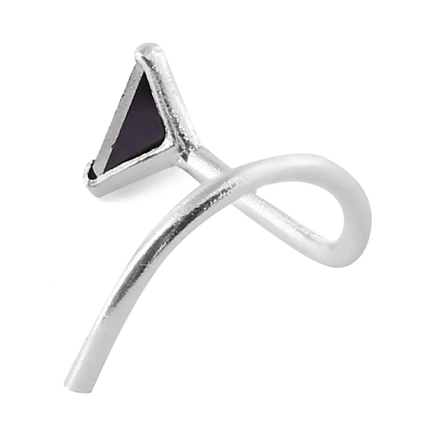 Minimal CZ Studded 925 Silver Nose Pin Set - Image 3