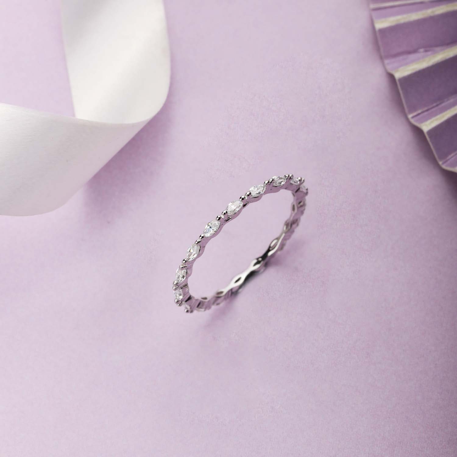 Minimal Marquise 925 Silver Ring (Onesize)