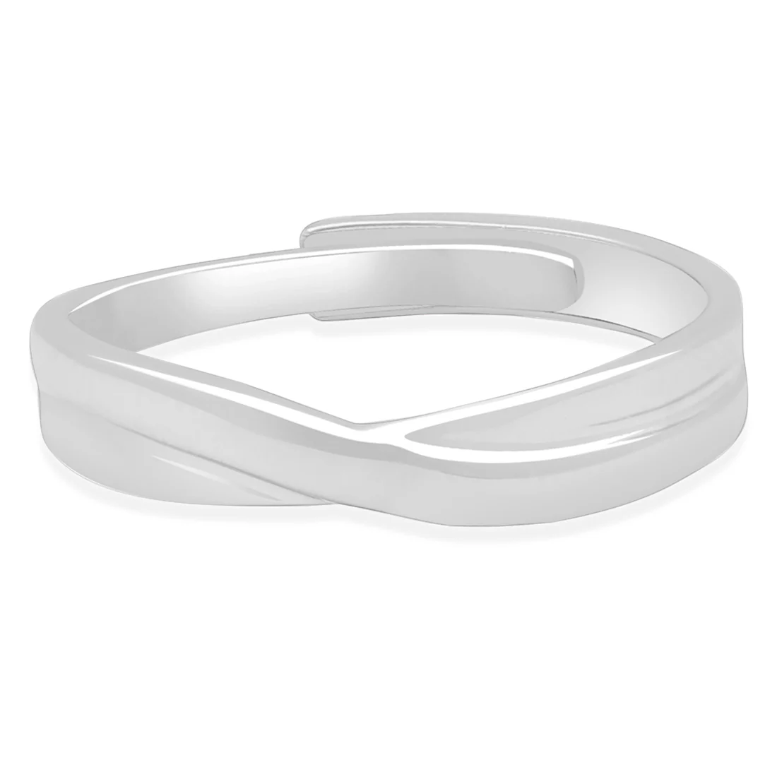 Crossed Paths Silver Ring for Men - Image 5