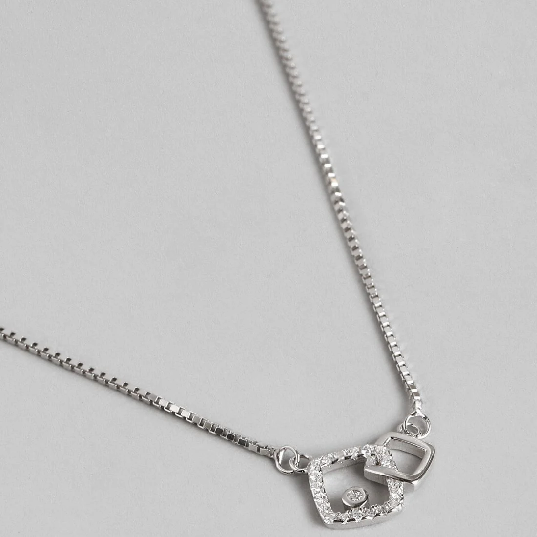 Crossover Minimal 925 Silver Necklace - Image 5