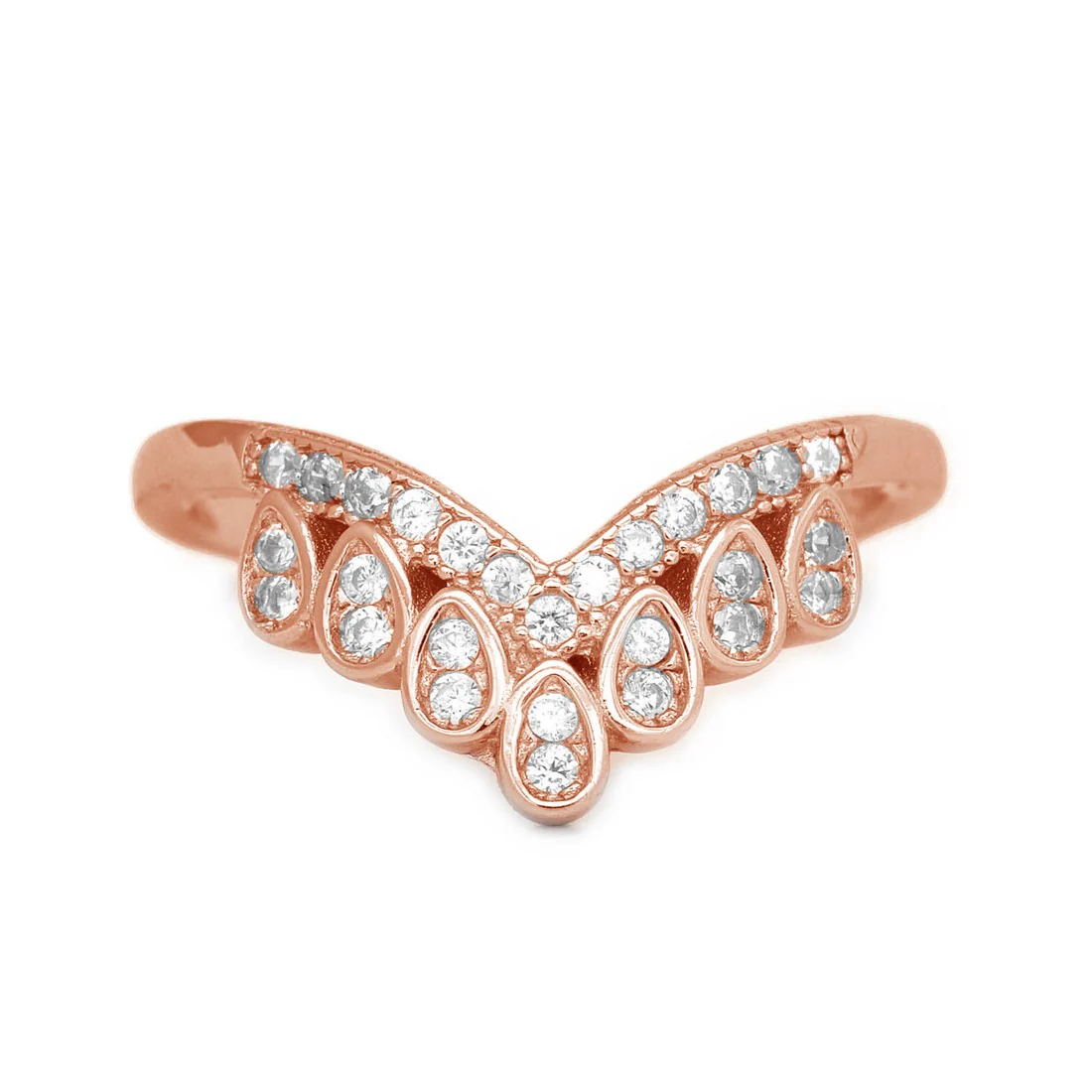 Crown Rose Gold 925 Silver Toe Ring - Image 6