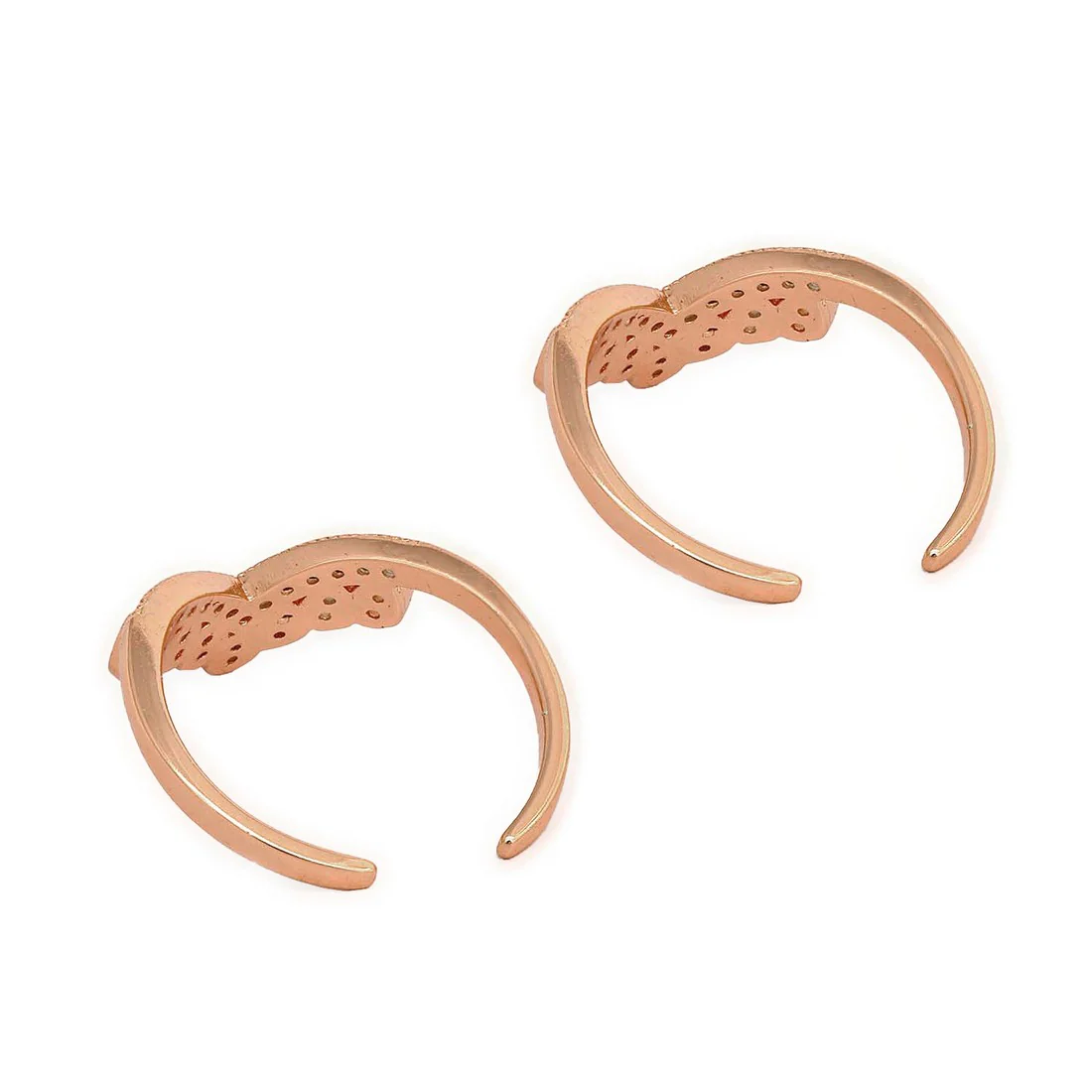 Crown Rose Gold 925 Silver Toe Ring - Image 7