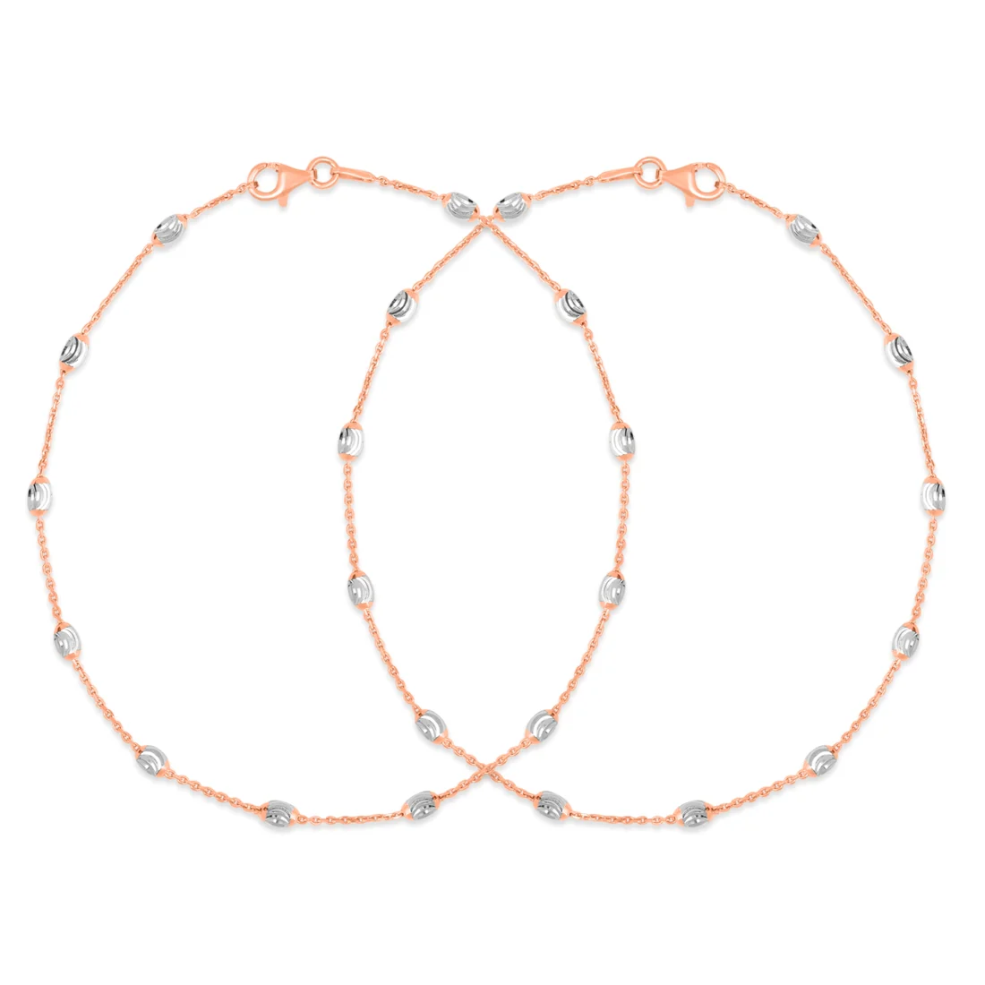 Italian 925 Silver Anklets in Rose Gold - Image 5