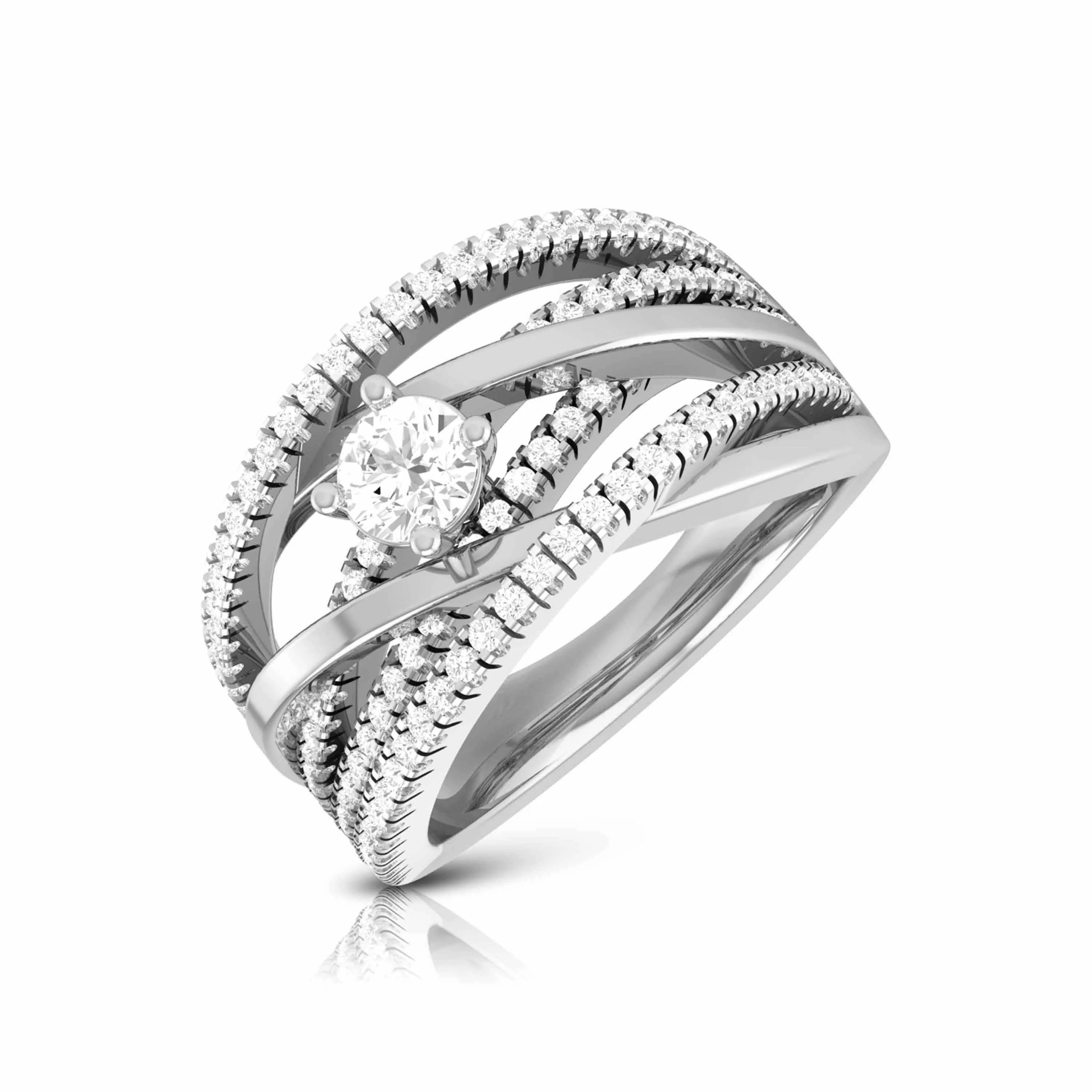 0.7 Ct Crystal Radiance Gold Ring with Lab-Grown Diamonds - Image 5