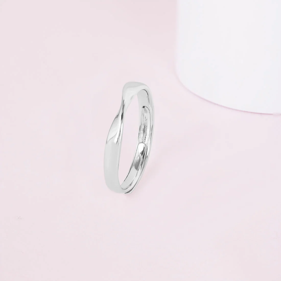 Cut Class Rhodium Plated 925 Sterling Silver Ring For Him (Adjustable) - Image 4