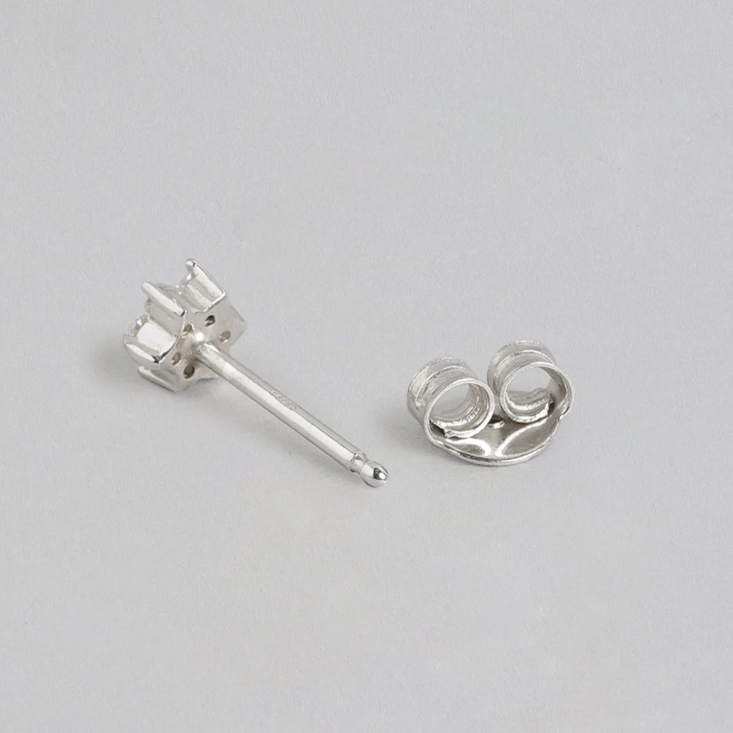 CZ Star 925 Sterling Silver Stud Earrings - Image 6