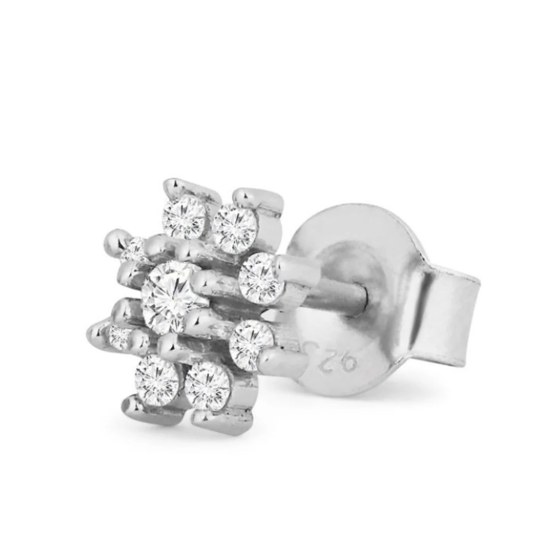 CZ Studded Floral Rose Gold 925 Sterling Silver Stud Earrings Gift Hamper - Image 11