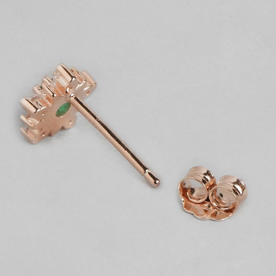 CZ Rose Gold Plated 925 Sterling Silver Earrings - Image 5