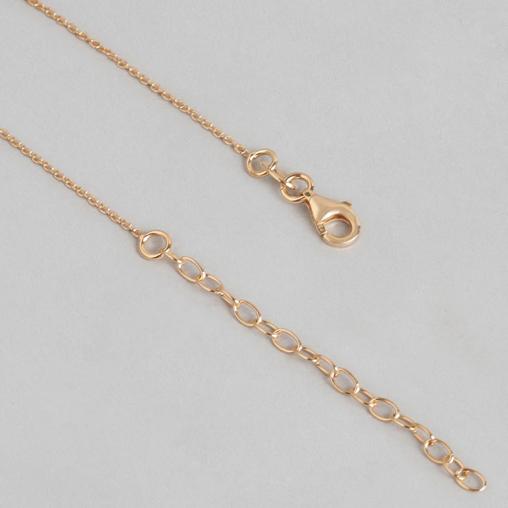CZ Swing Gold Plated 925 Sterling Silver Necklace - Image 5