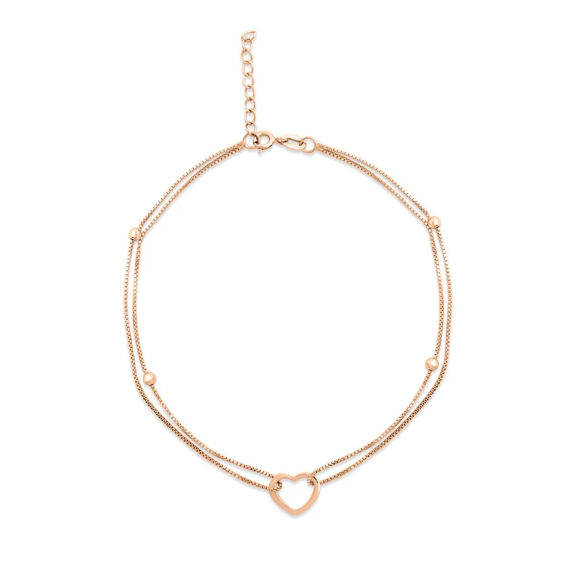 Dainty Silver Heart 925 Silver Anklets - Image 10