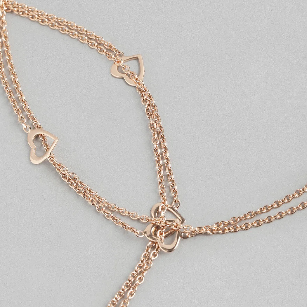 Singing Hearts 925 Sterling Silver Anklets In Rose Gold - Image 13