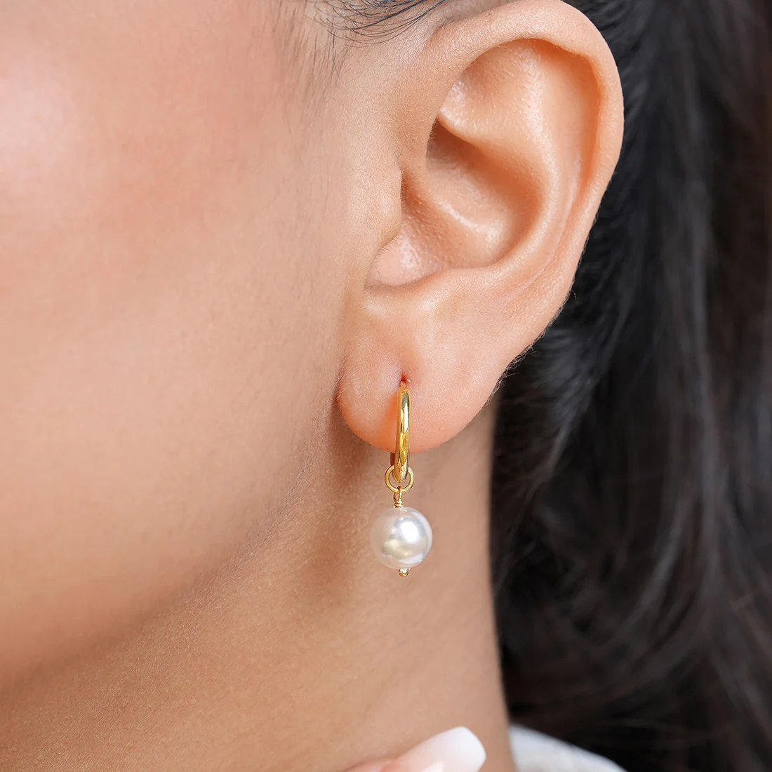Dancing Pearls Gold Plated 925 Sterling Silver Earrings - Image 3