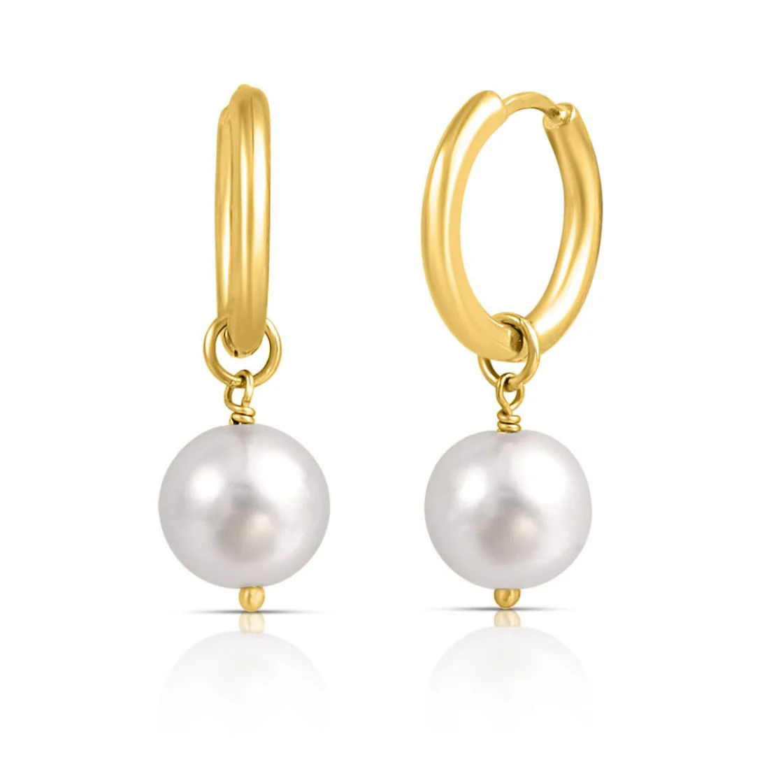 Dancing Pearls Gold Plated 925 Sterling Silver Earrings - Image 4