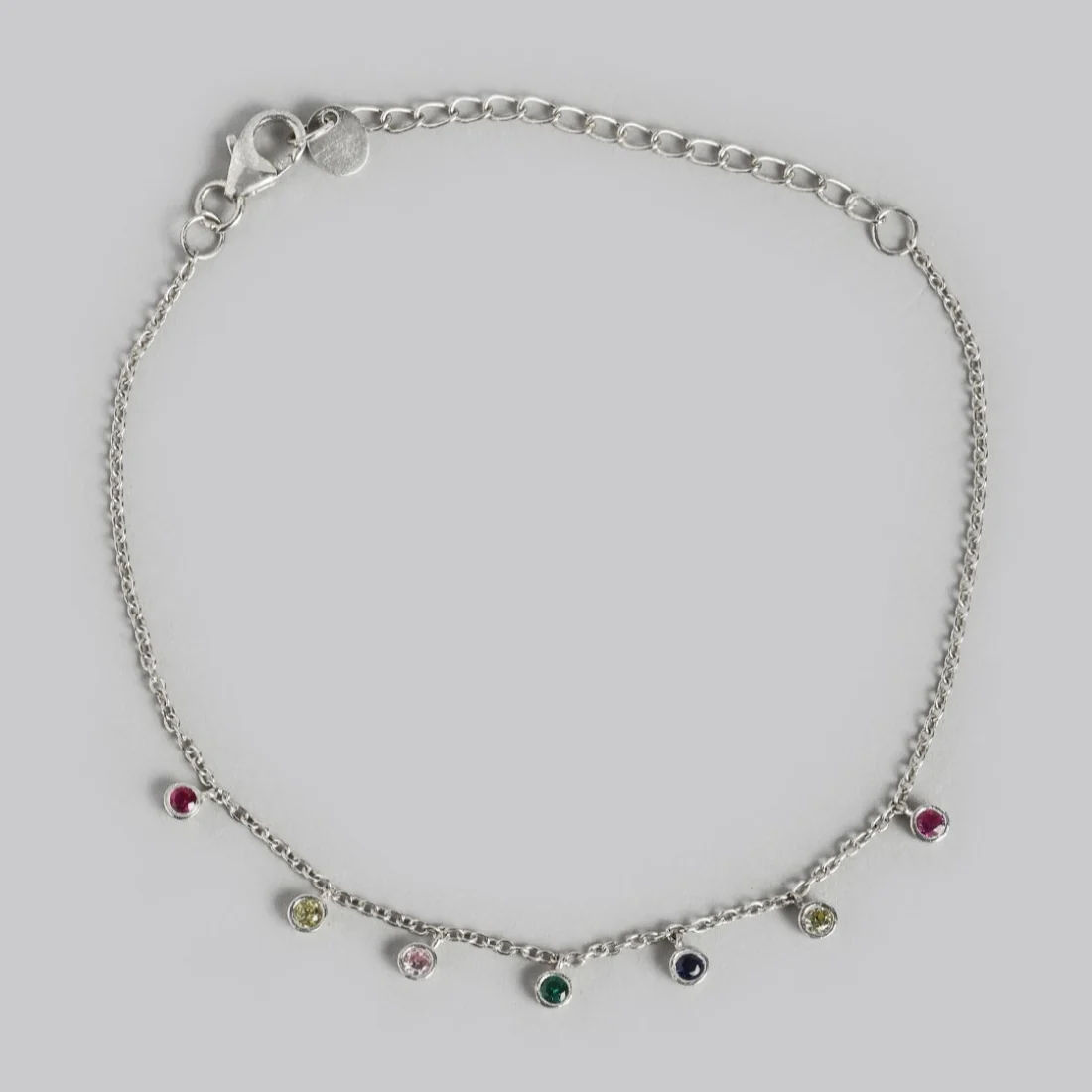 Dazzling Cascade Rhodium-Plated CZ 925 Sterling Silver Drop Bracelet - Image 3