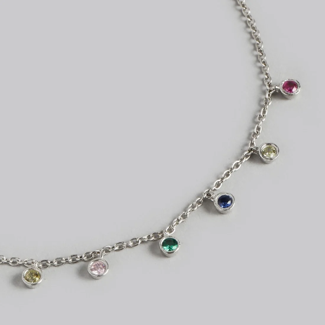 Dazzling Cascade Rhodium-Plated CZ 925 Sterling Silver Drop Bracelet - Image 5