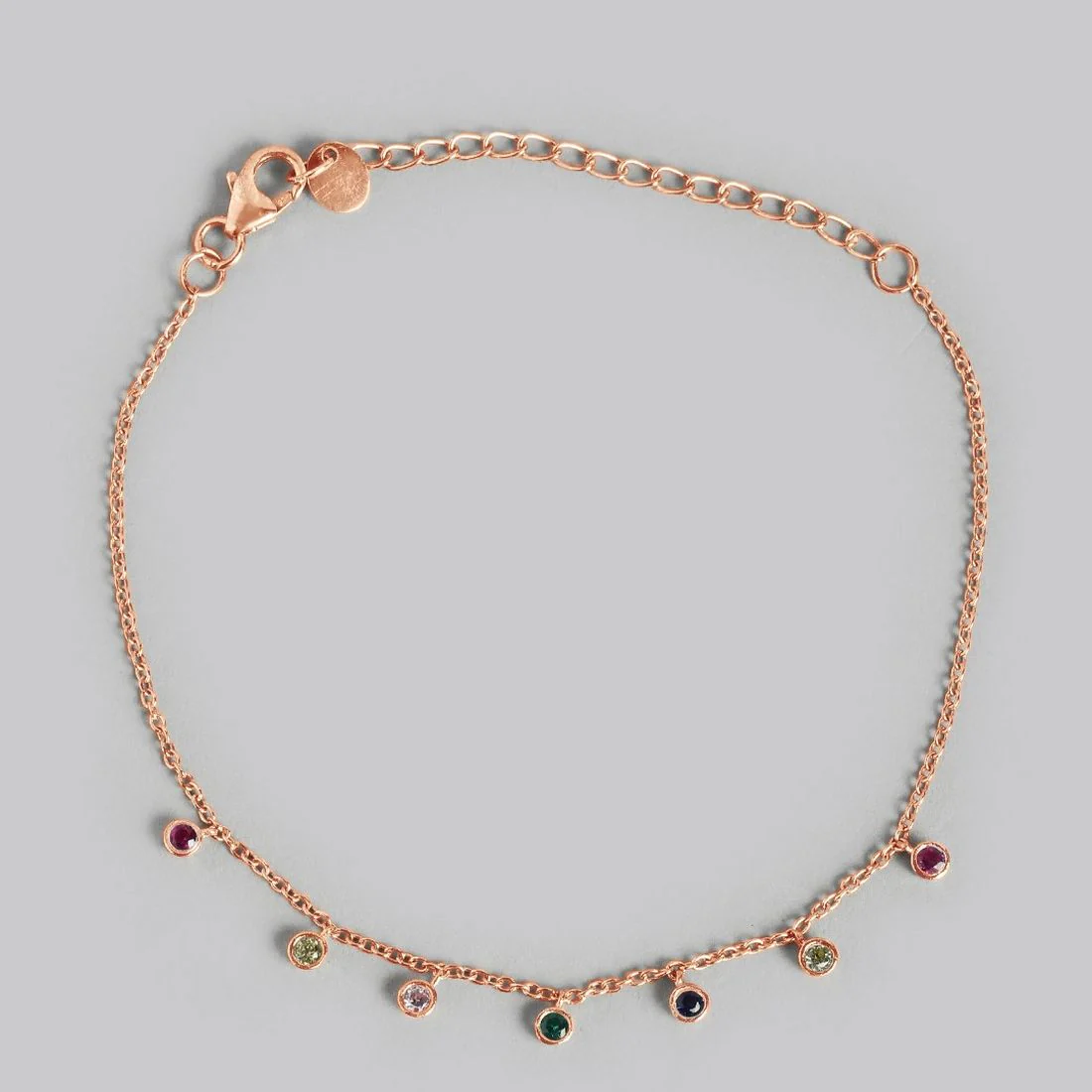 Dazzling Cascade Rose gold-Plated CZ 925 Sterling Silver Drop Bracelet - Image 4