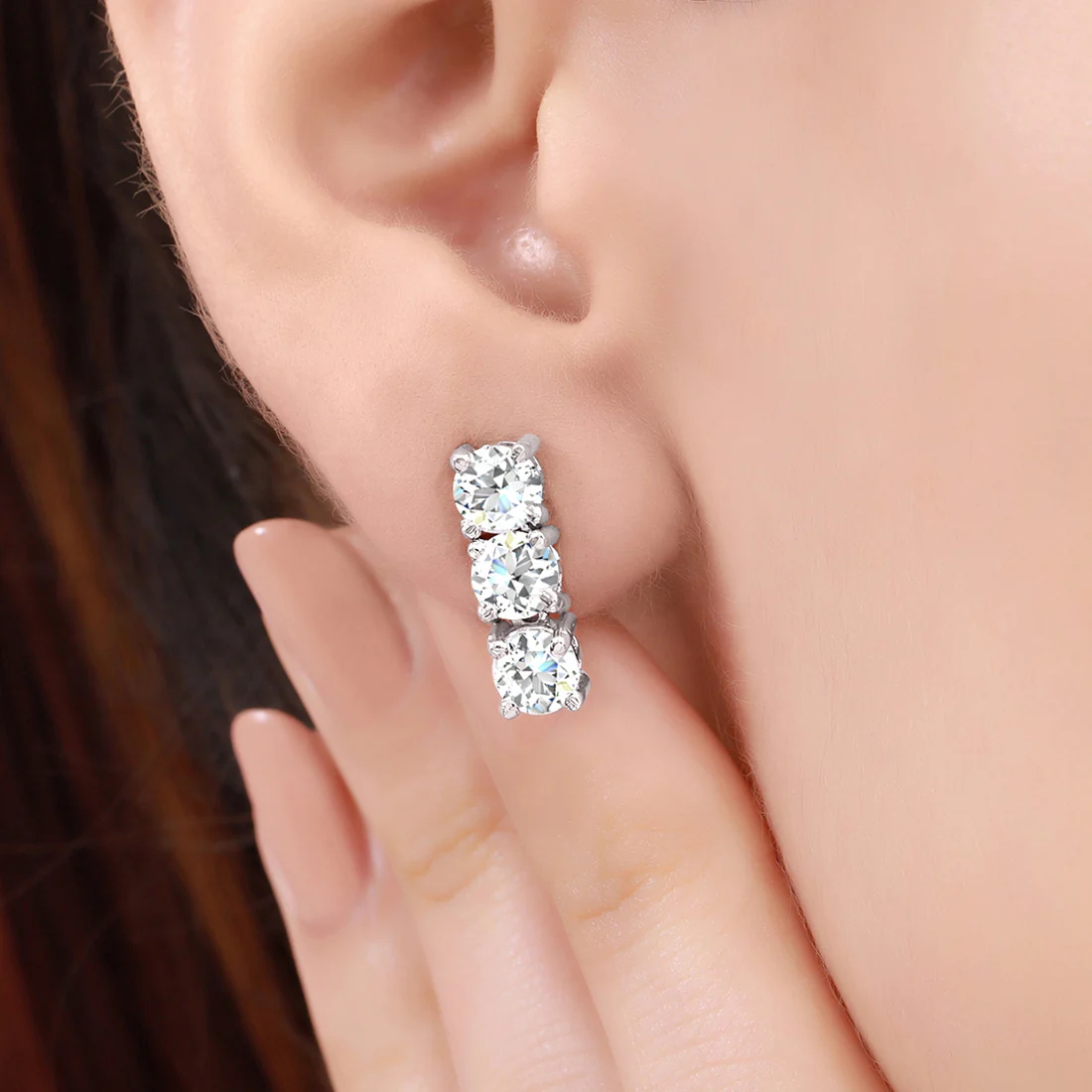 Dazzling Drops Rhodium Plated 925 Sterling Silver Earrings - Image 5