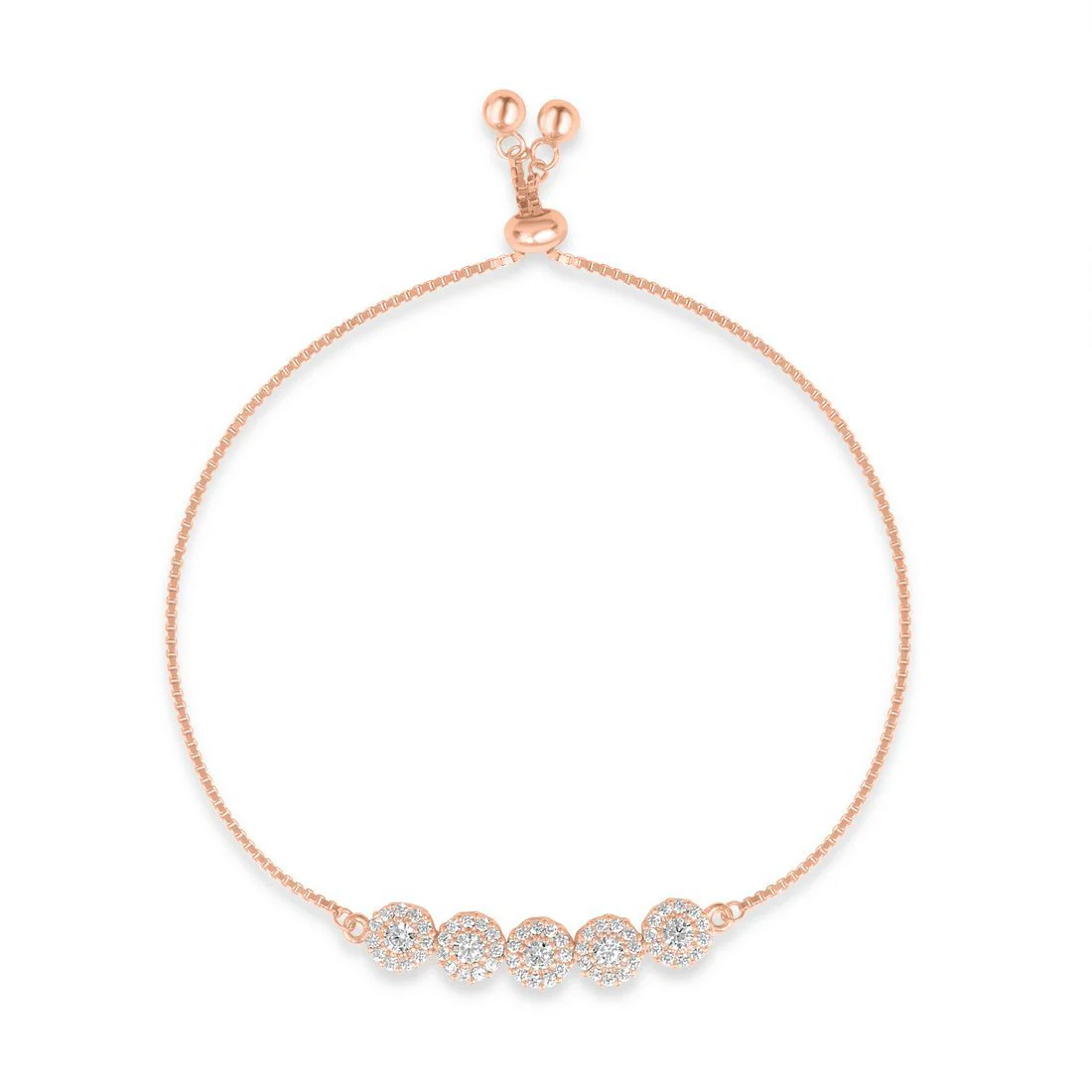 Dazzling Rose Gold Plated 925 Sterling Silver Bracelet - Image 3