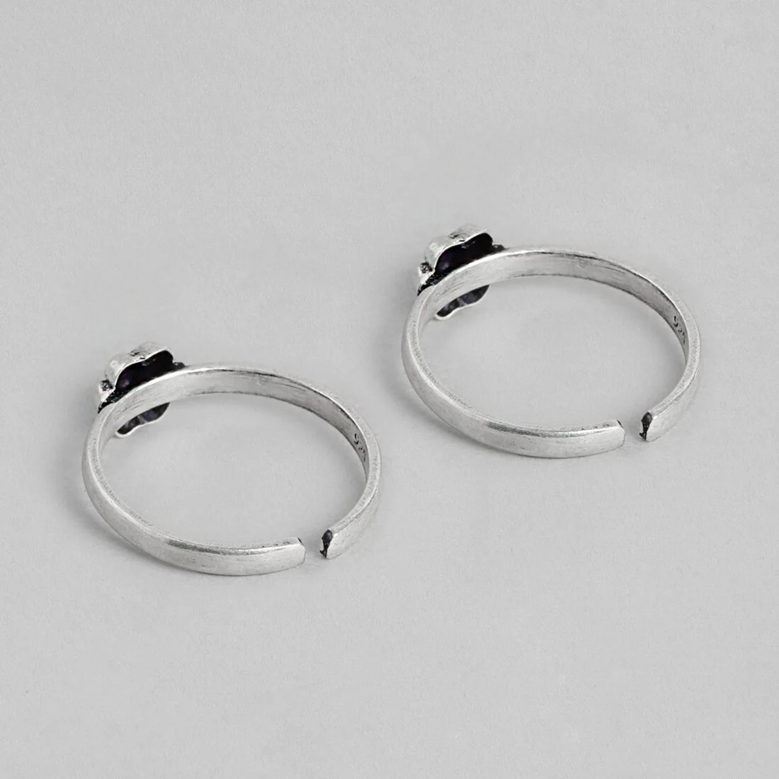 Delicate Glamour 925 Sterling Silver Rhodium Plated Toe Ring - Image 5