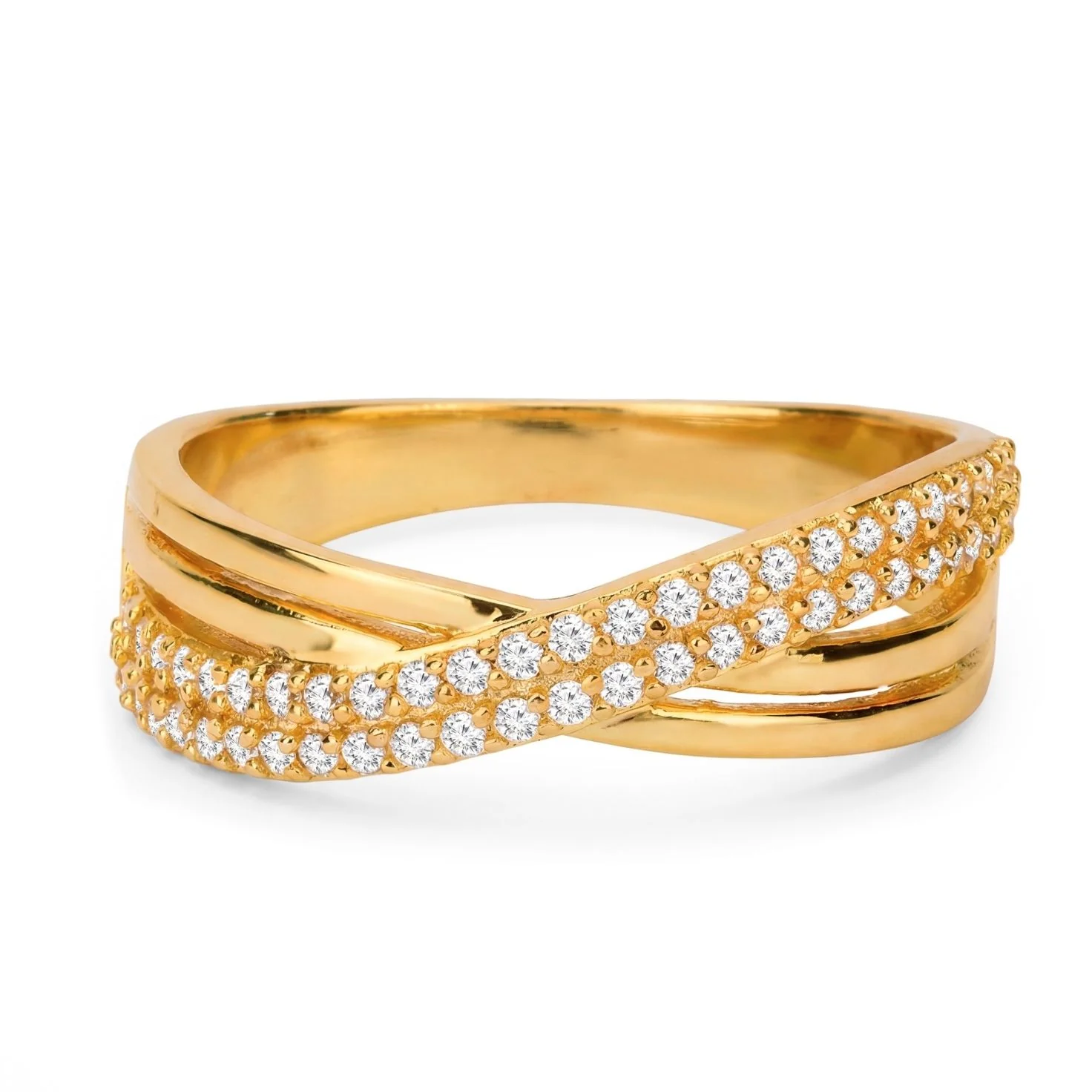 Divine Cross Gold Plated 925 Sterling Silver Women's Ring - Image 5