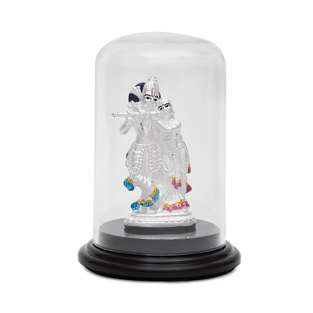 Divine Devotion 999 Silver Radha-Krishna Ji Idol - Image 2