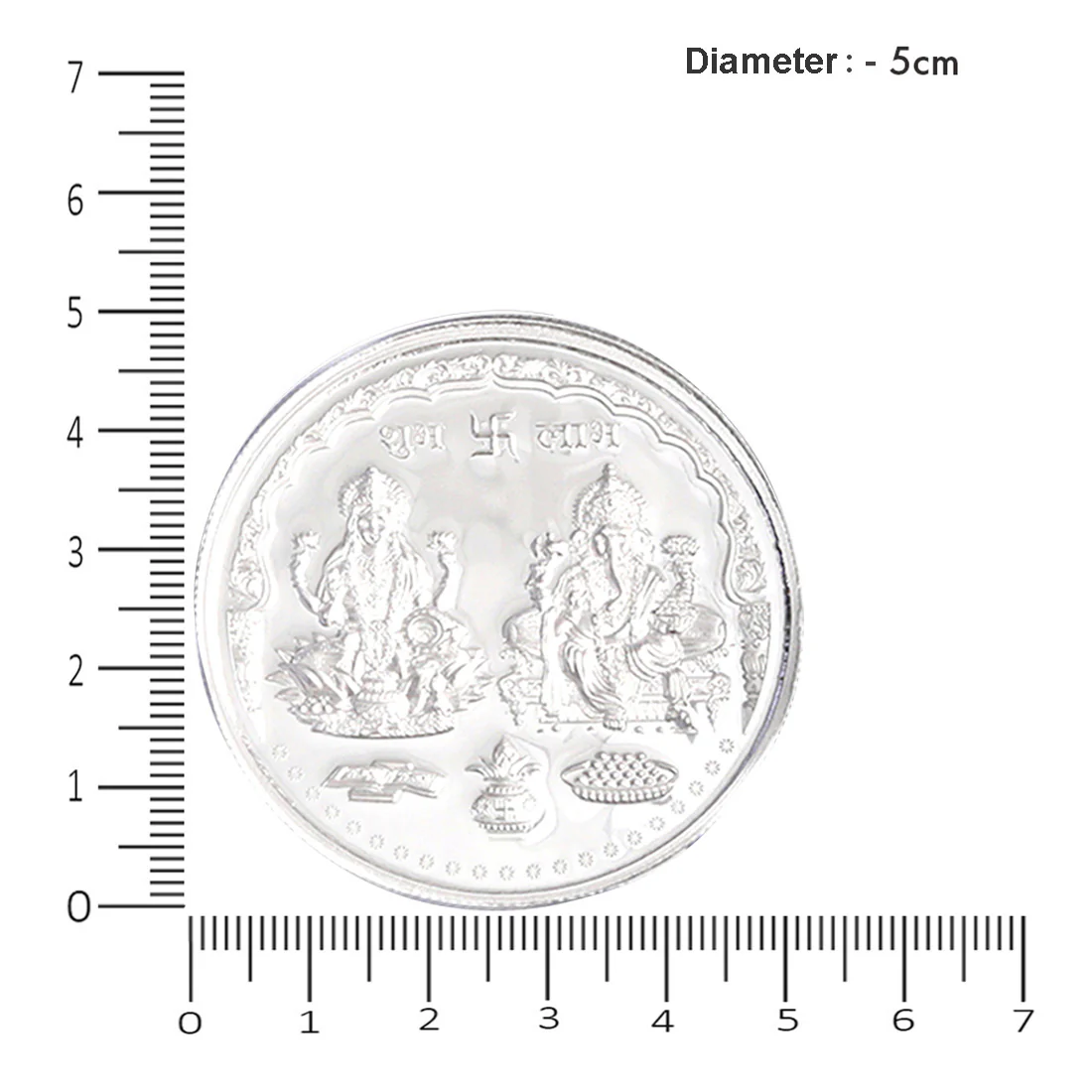 Divine Lakshmi and Ganesha 999 Fine Silver Coin- 50 gm - Image 5