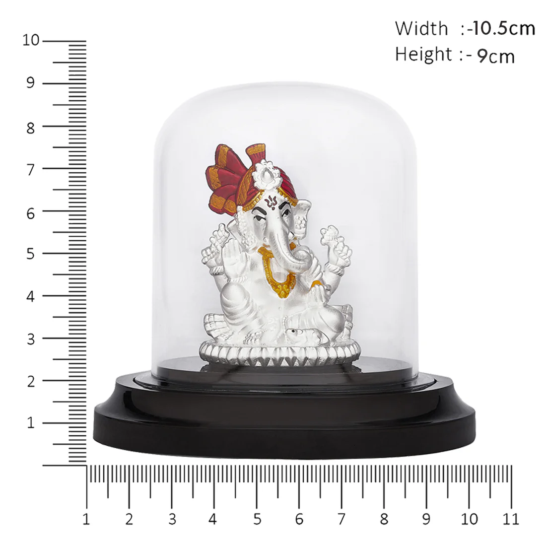 Divine Radiance Rhodium-Plated 999 Silver Ganesh Ji Ensemble - Image 5