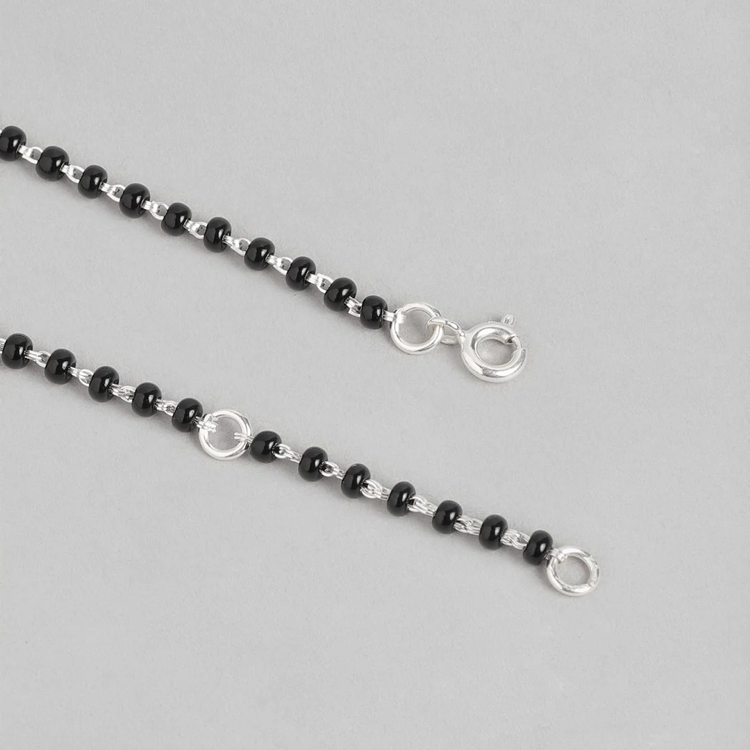 Divine Union Rhodium-Plated 925 Sterling Silver Mangalsutra Bracelet - Image 9