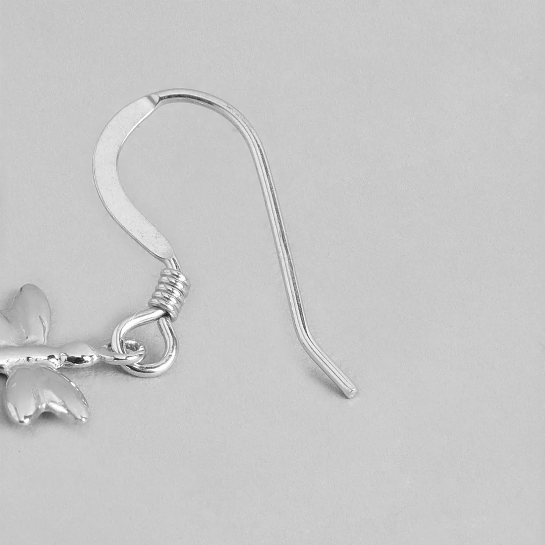Dragonfly Dangling Rhodium Plated 925 Sterling Silver Earrings - Image 5