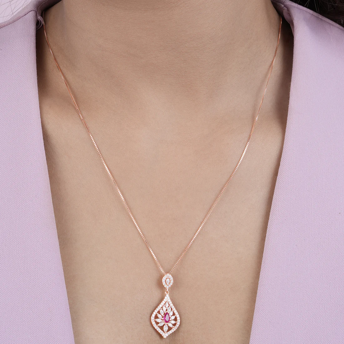 Dropling Rose Gold Plated 925 Sterling Silver Pendants