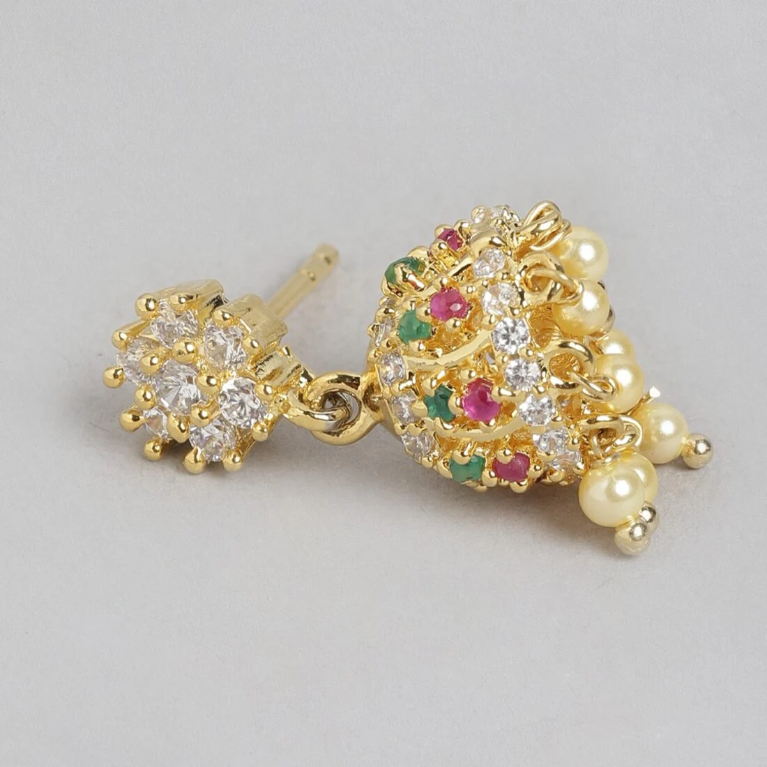 Golden Elegance Gold-Plated 925 Sterling Silver Drop Earrings - Image 6