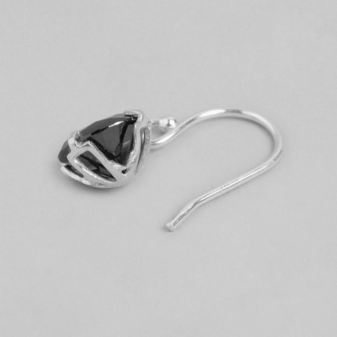 Elegance Rhodium Plated 925 Sterling Silver Circle Earrings - Image 5