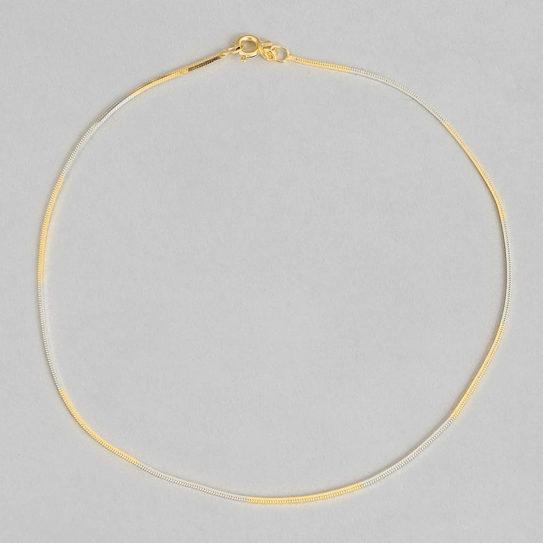 Elegant 925 Sterling Silver Dual Tone Plated Anklet - Image 4