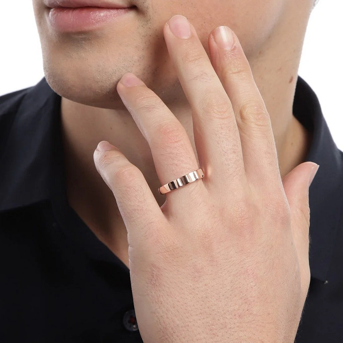 Elegant and Classic 925 Sterling Silver Ring For Him (Adjustable) - Image 2