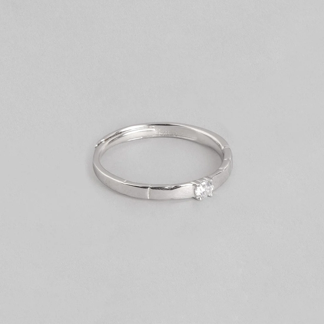Elegant CZ 925 Silver Womens Ring (Adjustable) - Image 7