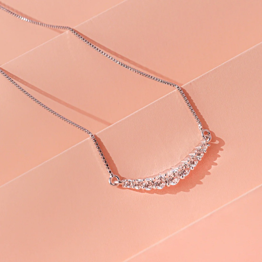 Elegant Diva CZ 925 Sterling Silver Necklace