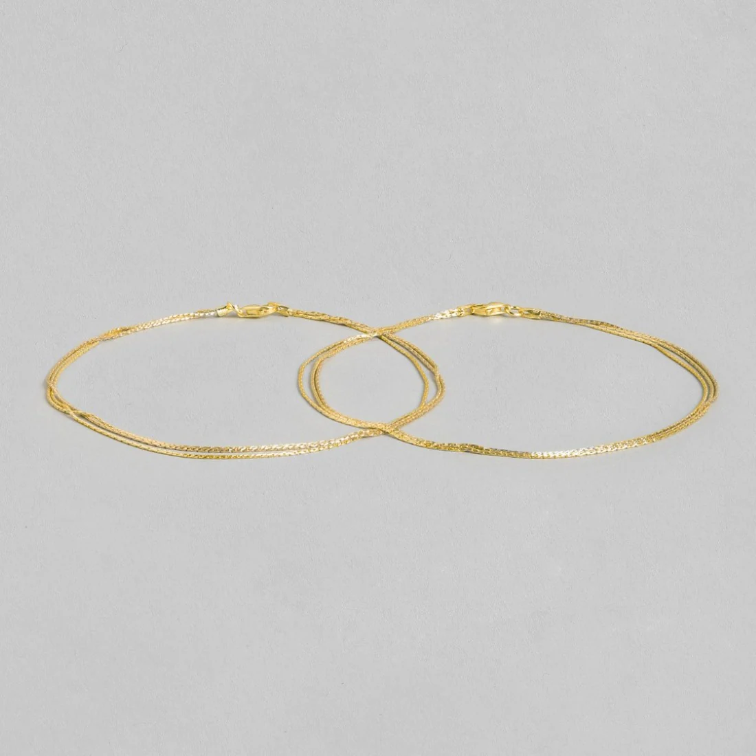 Elegant Gold-Plated 925 Sterling Silver Chain Anklet - Image 2