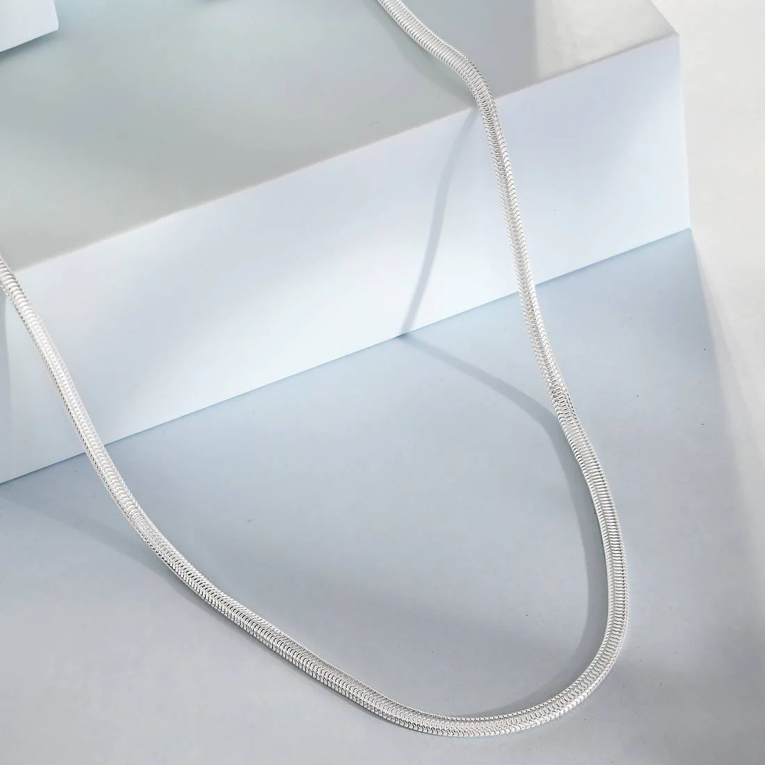Elegant Men's 925 Sterling Silver Snake Chain - Image 2