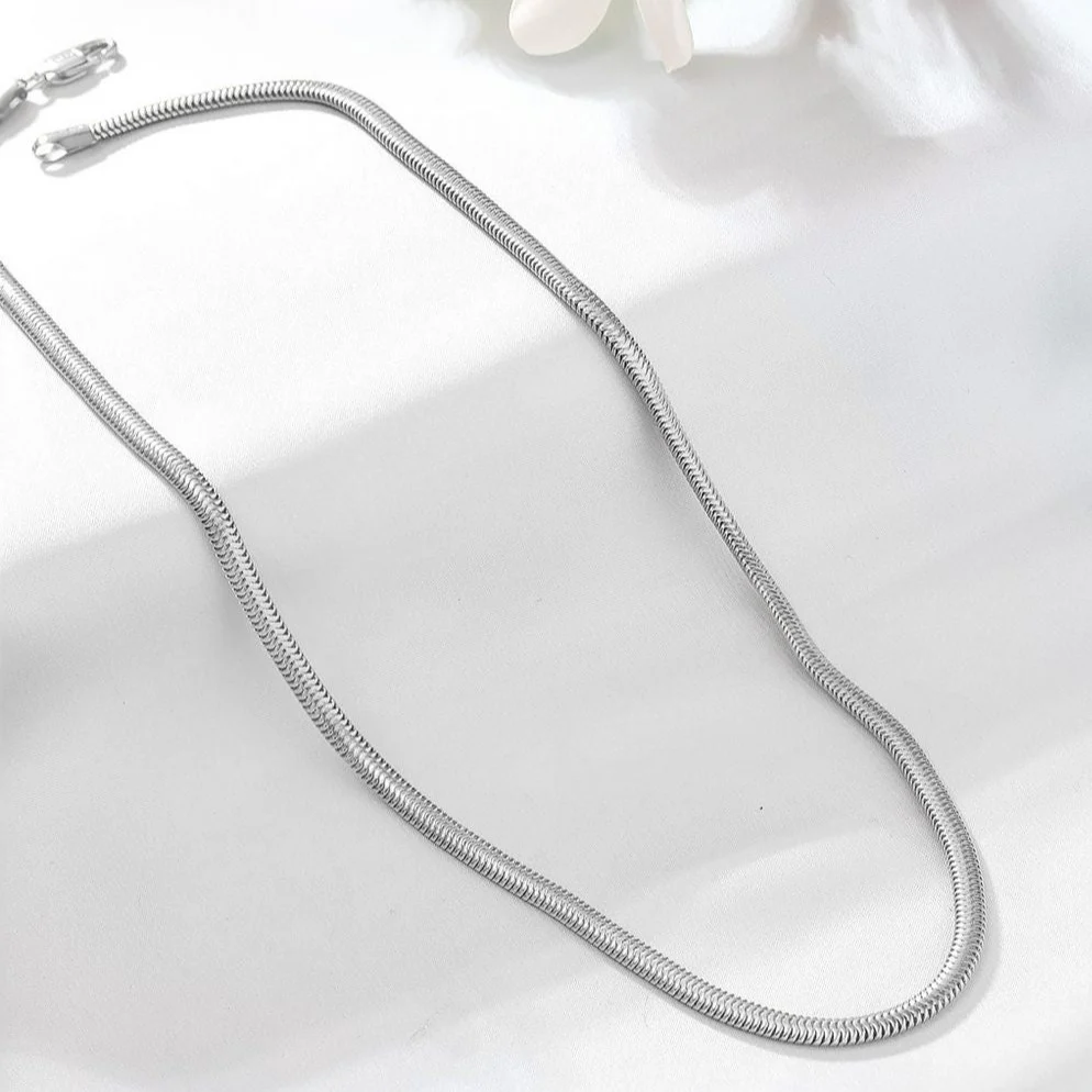 Elegant Men's 925 Sterling Silver Snake Chain - Image 4