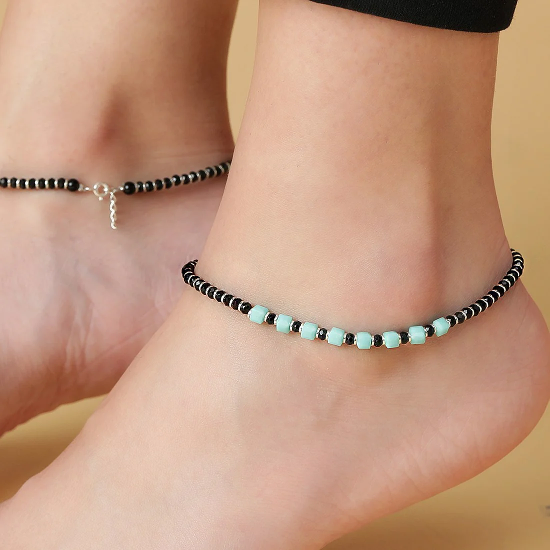 Enchanting Fusion Rhodium Plated 925 Sterling Silver Anklet - Image 2