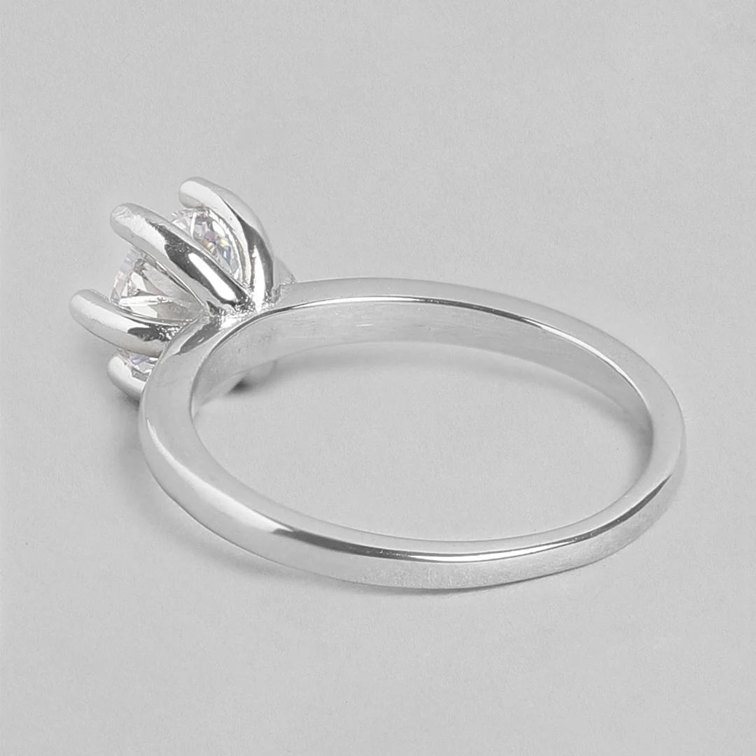 Endless Devotion Rhodium-Plated 925 Sterling Silver Couple Ring (Adjustable) - Image 10
