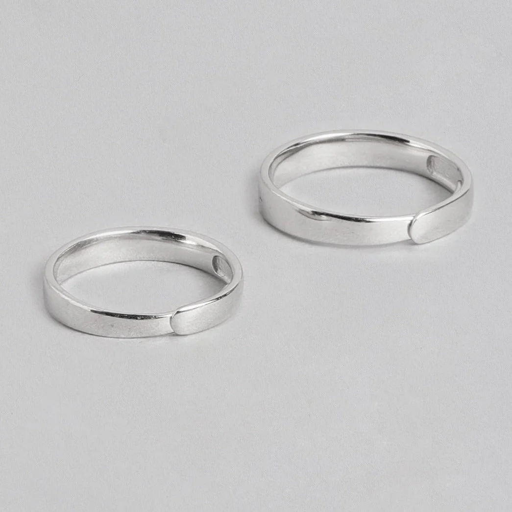 Endless Love Line 925 Silver Couple Rings - Valentines Edition With Gift Box (Adjustable) - Image 6