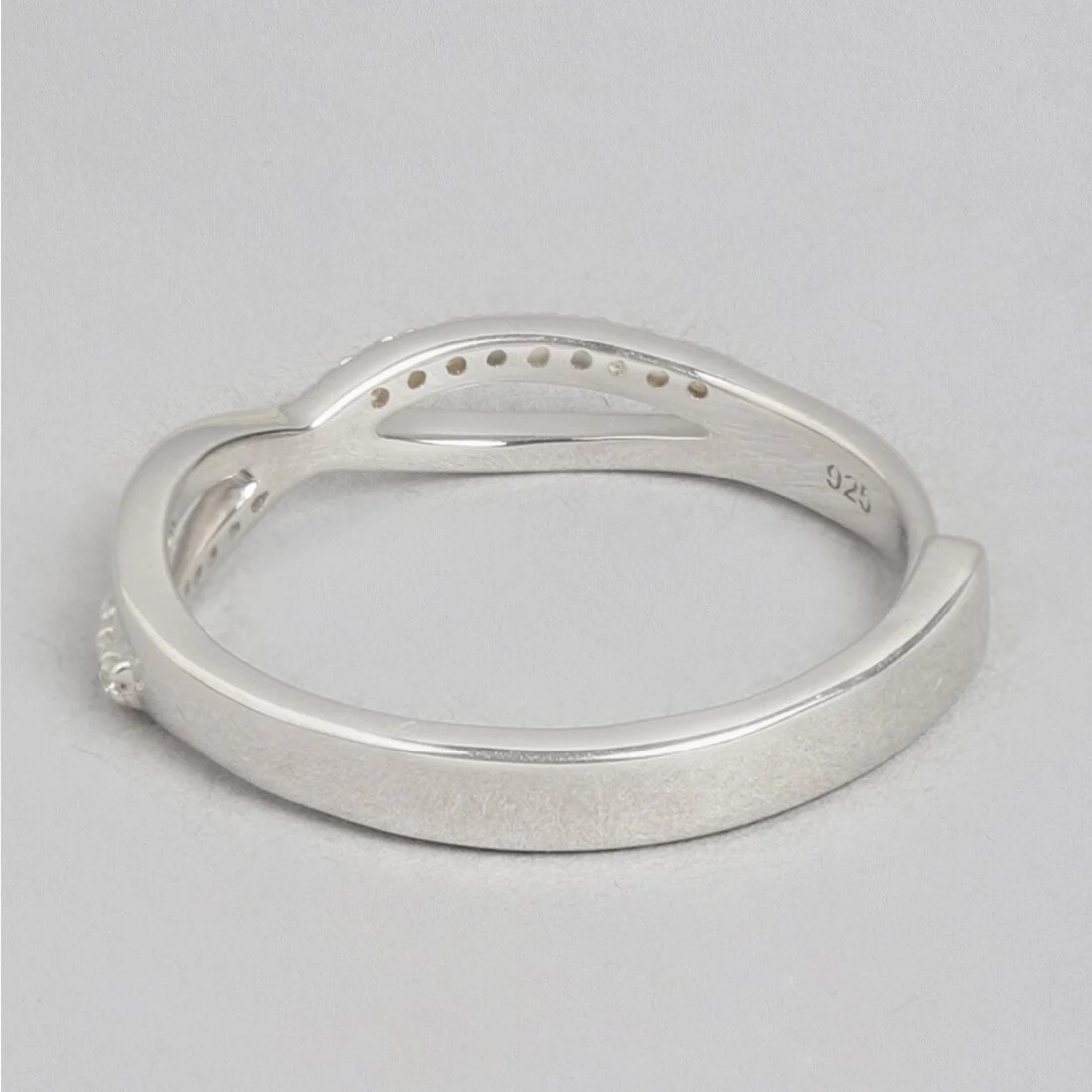 Endless Sparkle Rhodium-Plated 925 Sterling Silver Infinity Ring for Her (Adjustable) - Image 8
